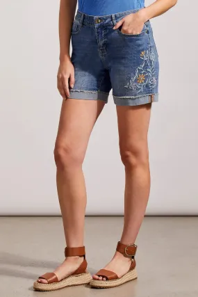 Tribal 77600 Dark Vintage Embroided Shorts