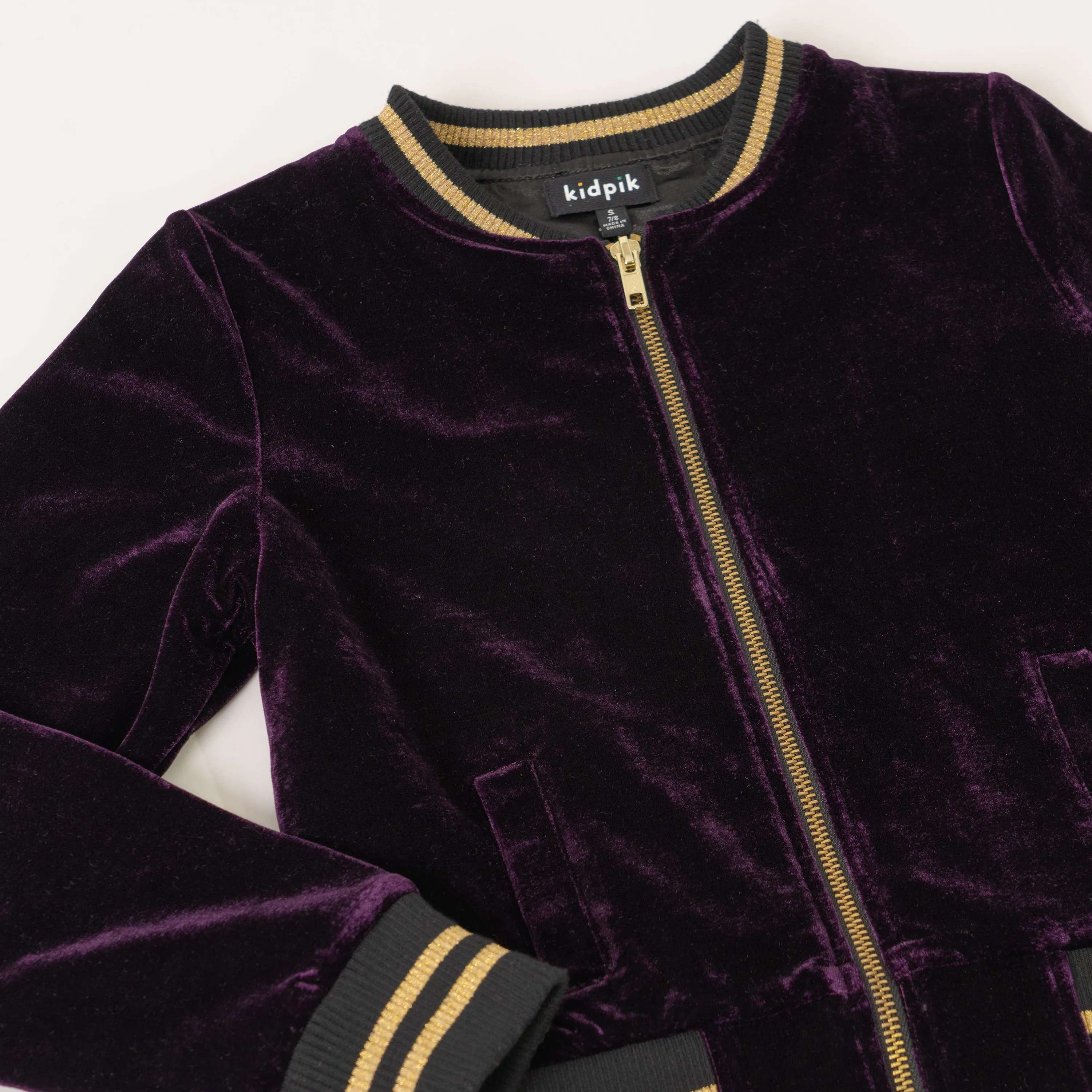 Velour Baseball Jacket