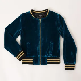 Velour Baseball Jacket