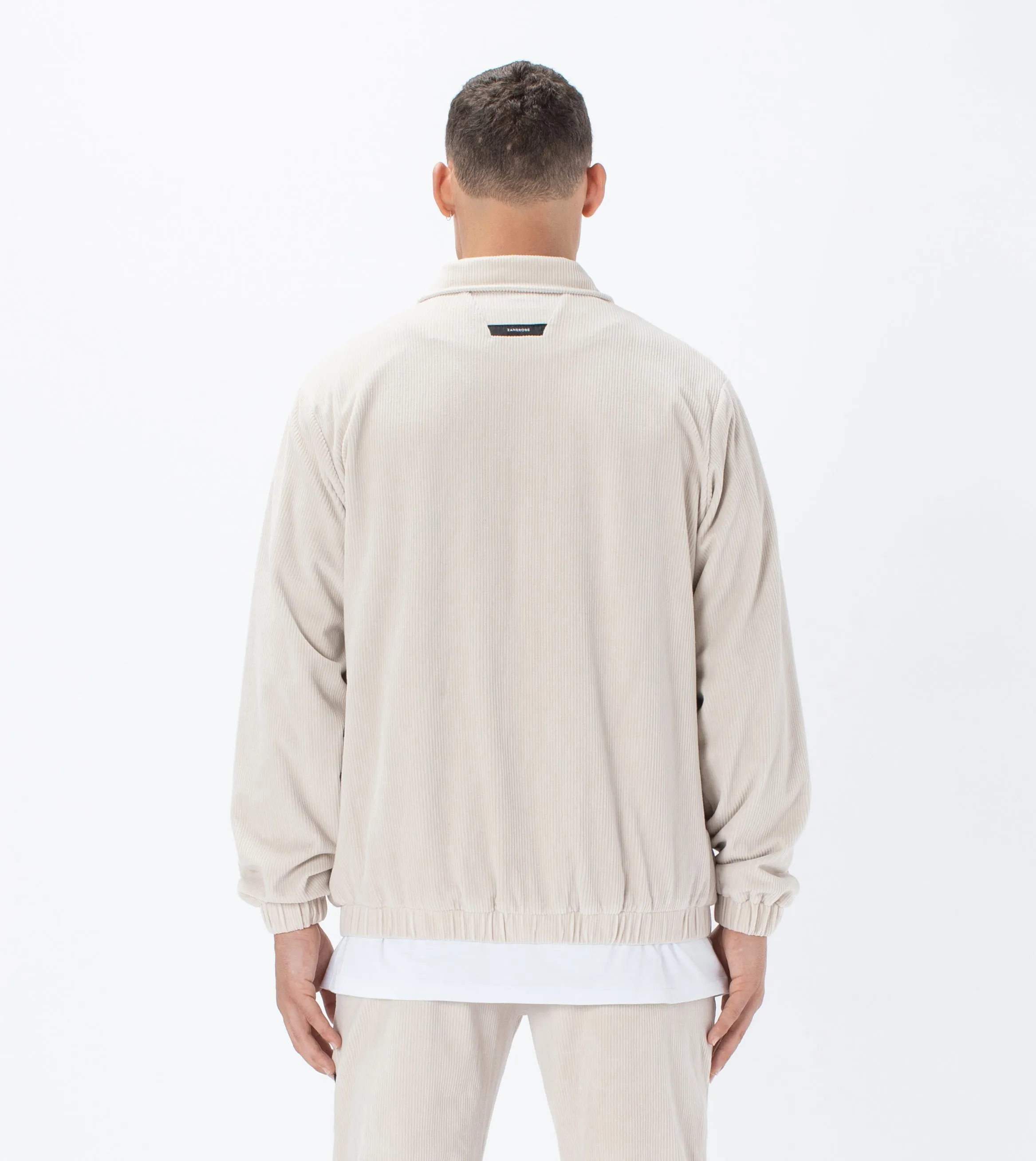 Velour Coach Jacket Beige