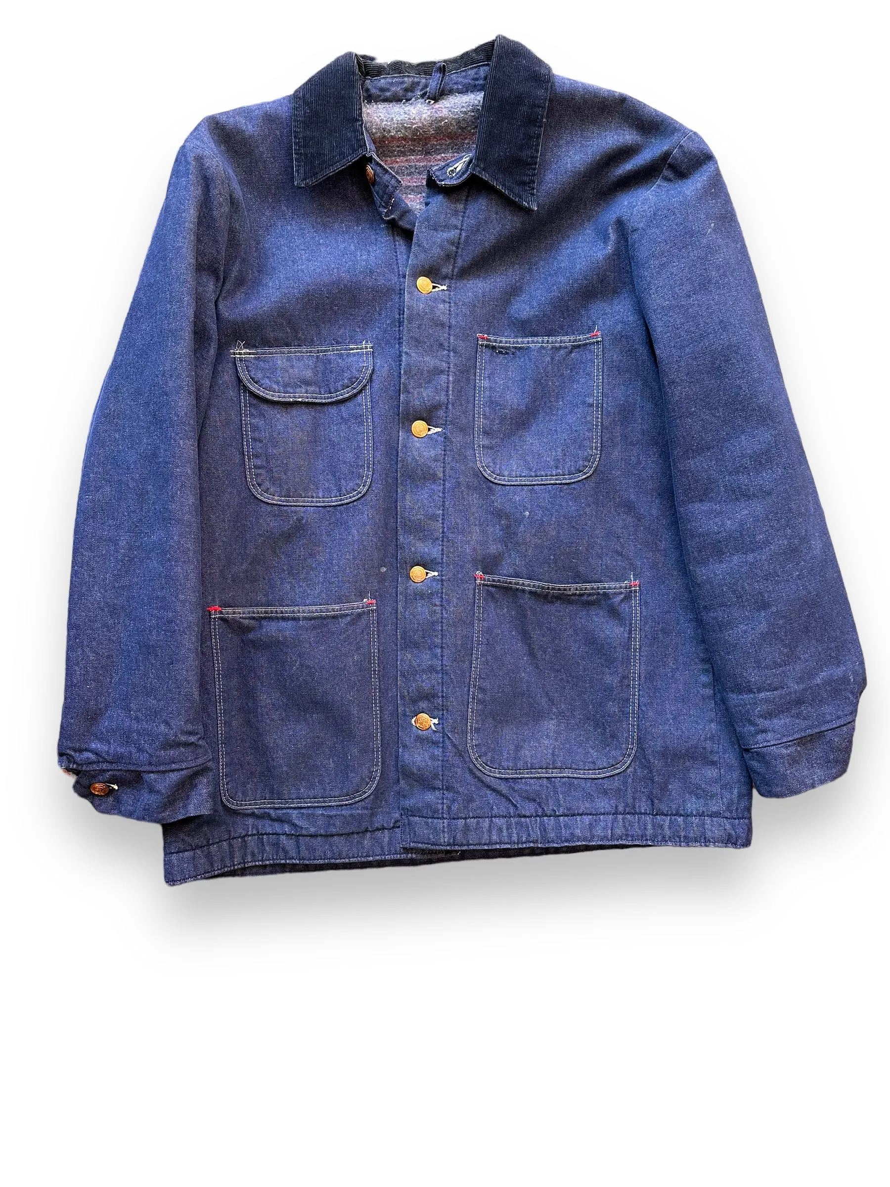Vintage Blanket Lined Denim Chore Coat SZ L | Vintage Denim Chore Coat | Barn Owl Vintage Seattle