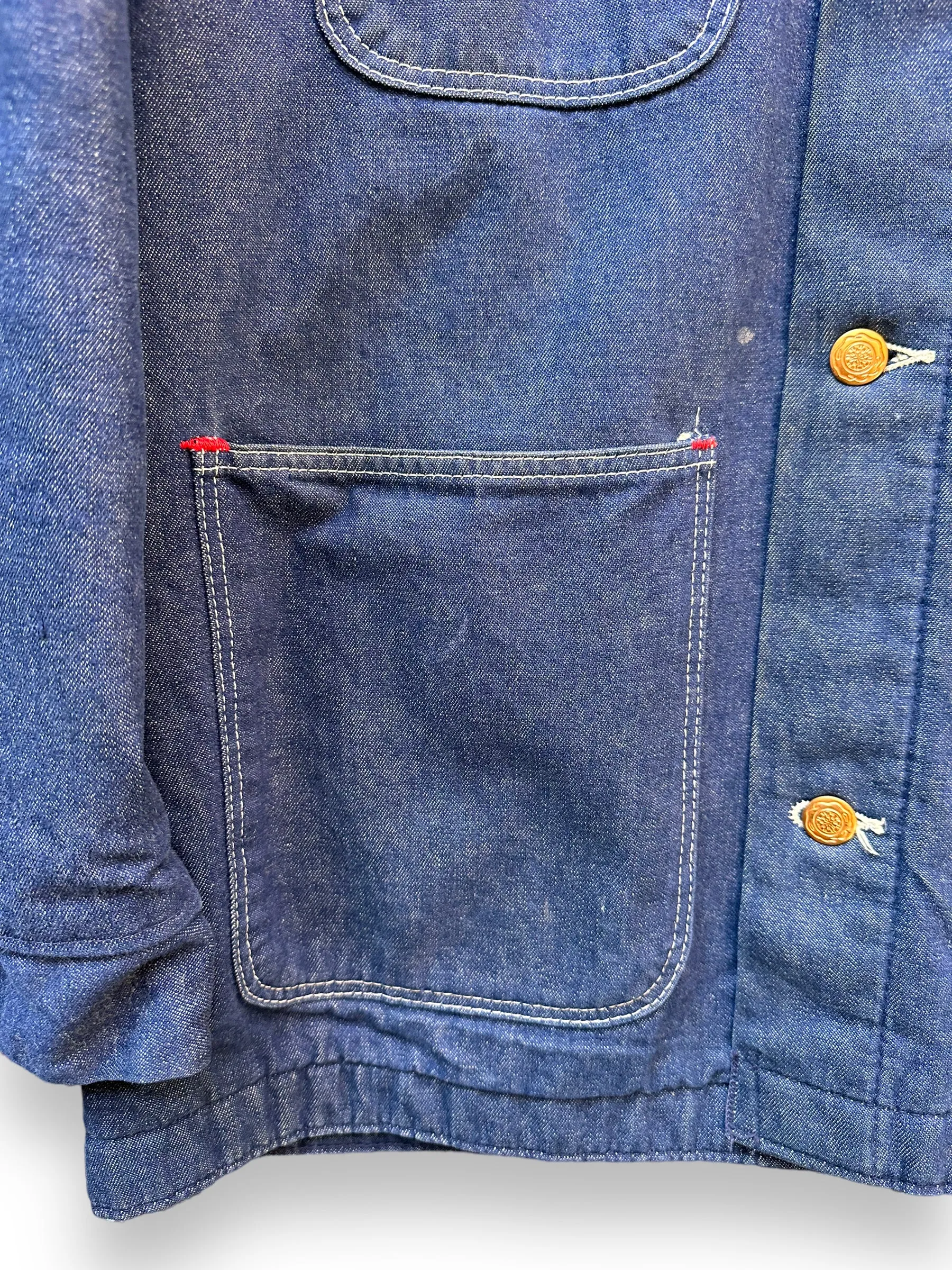 Vintage Blanket Lined Denim Chore Coat SZ L | Vintage Denim Chore Coat | Barn Owl Vintage Seattle