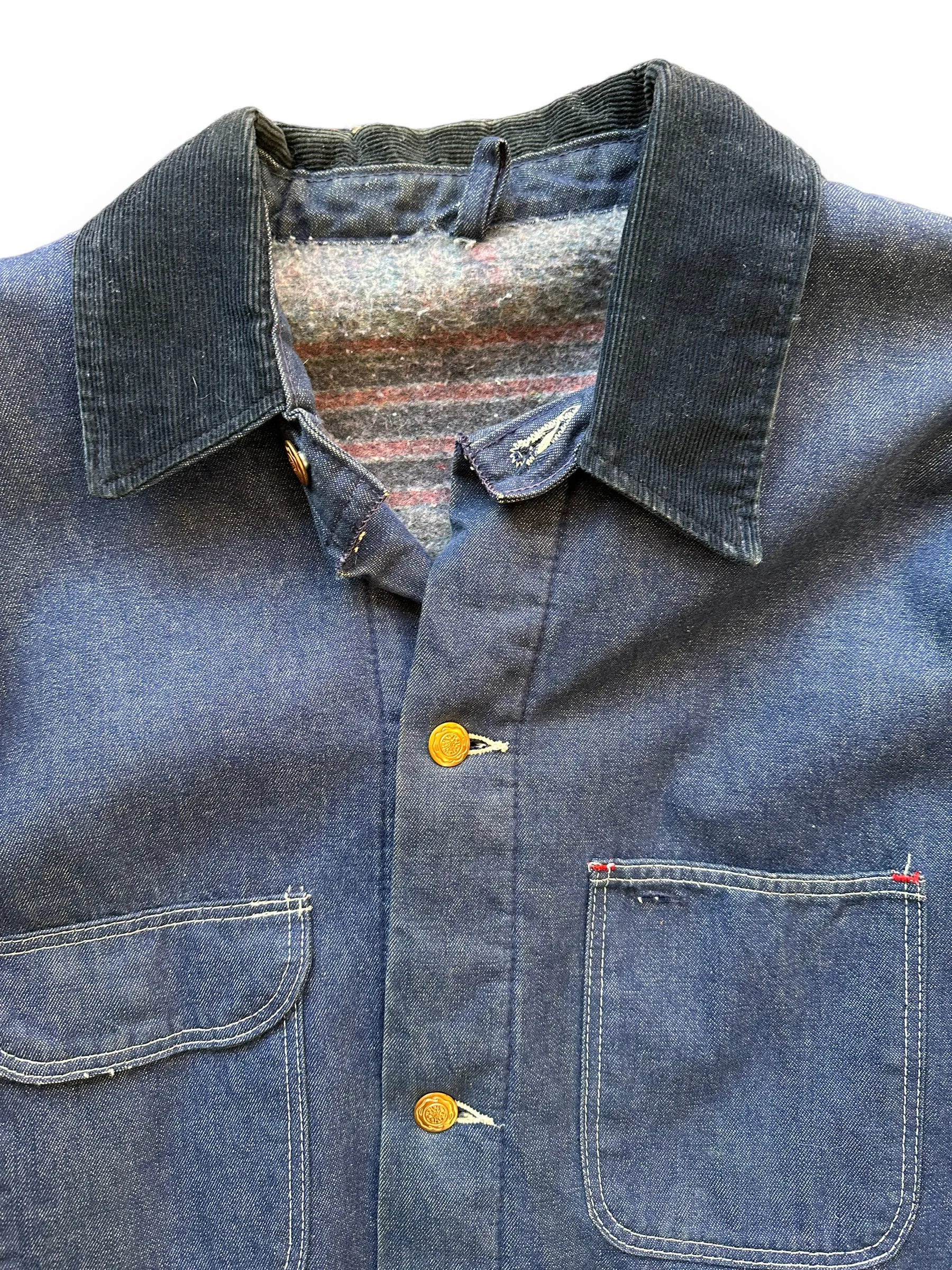 Vintage Blanket Lined Denim Chore Coat SZ L | Vintage Denim Chore Coat | Barn Owl Vintage Seattle