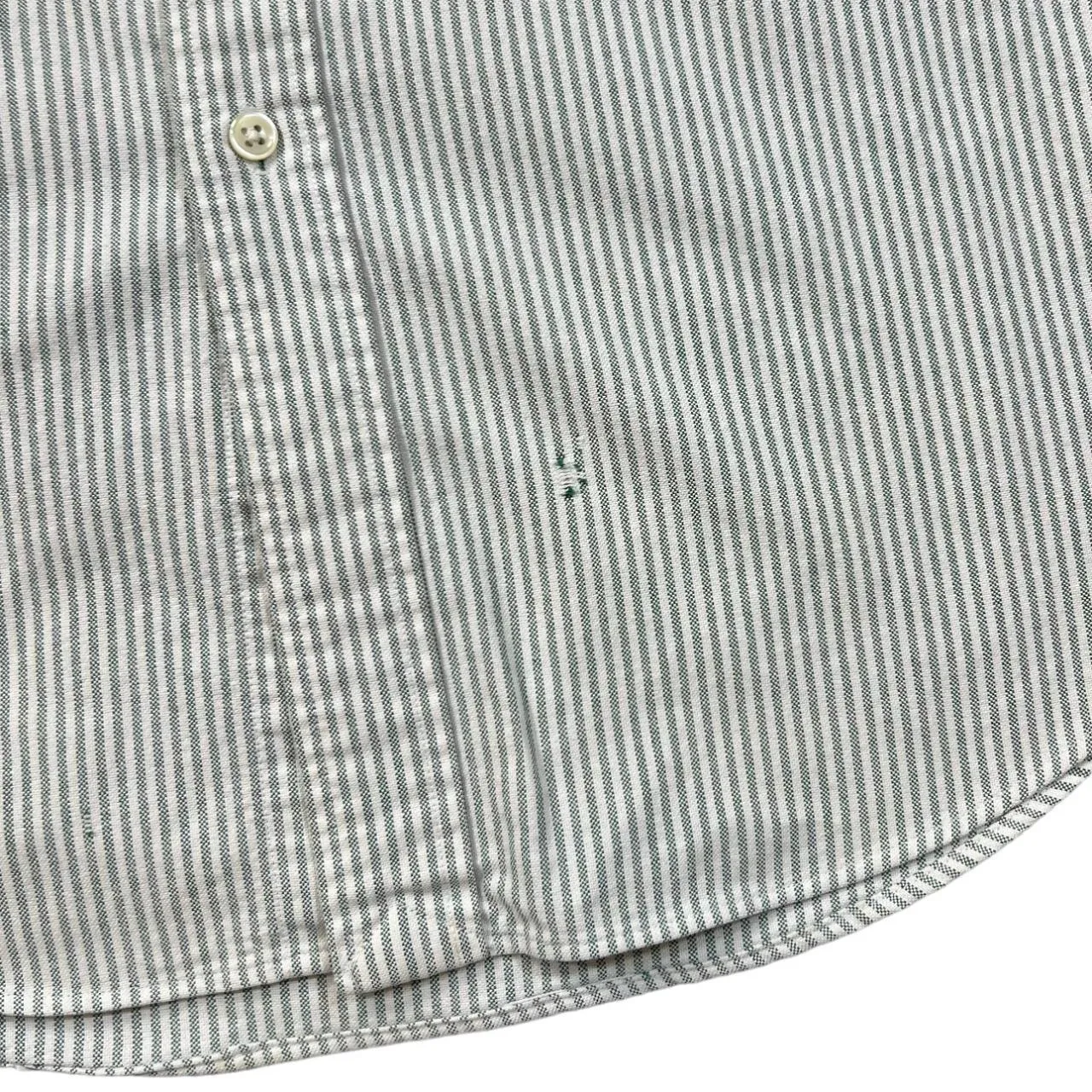 Vintage RALPH LAUREN "Custom Fit" Embroidered Mini Logo Striped Long Sleeve Cotton Shirt