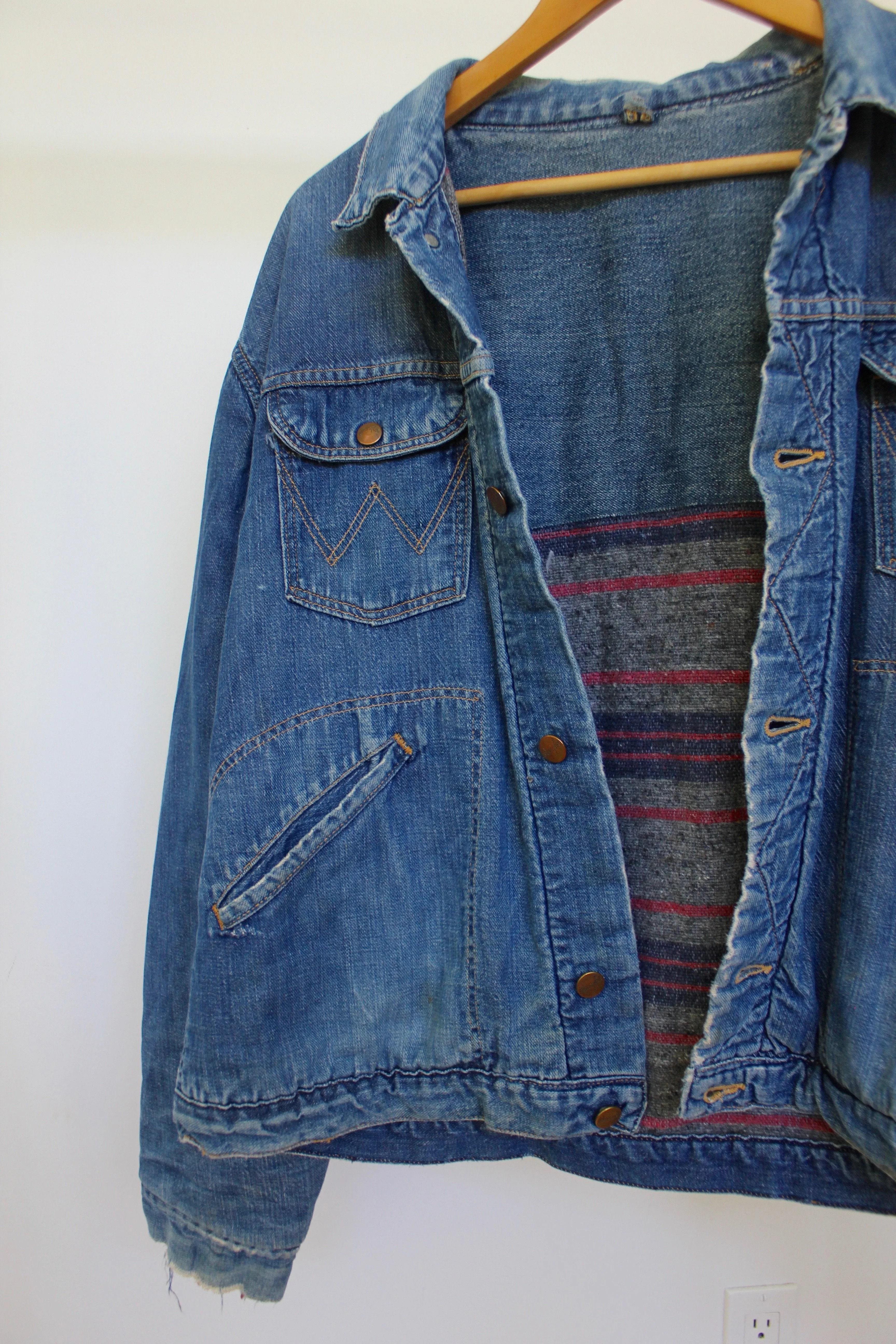 Vintage Wrangler Blanket Lined Chore Coat