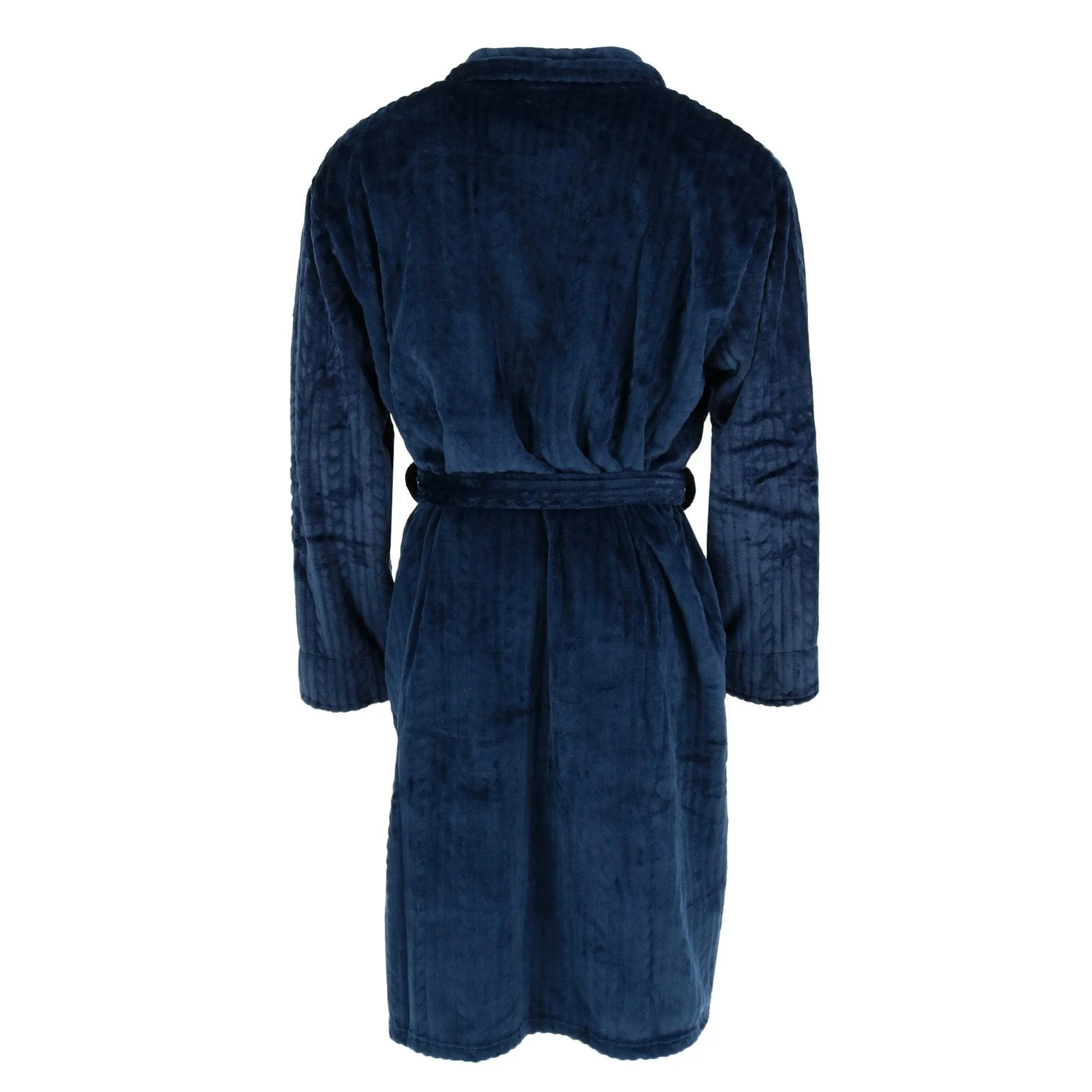 Wanted Men's Cable Shawl Collar Plush Robe