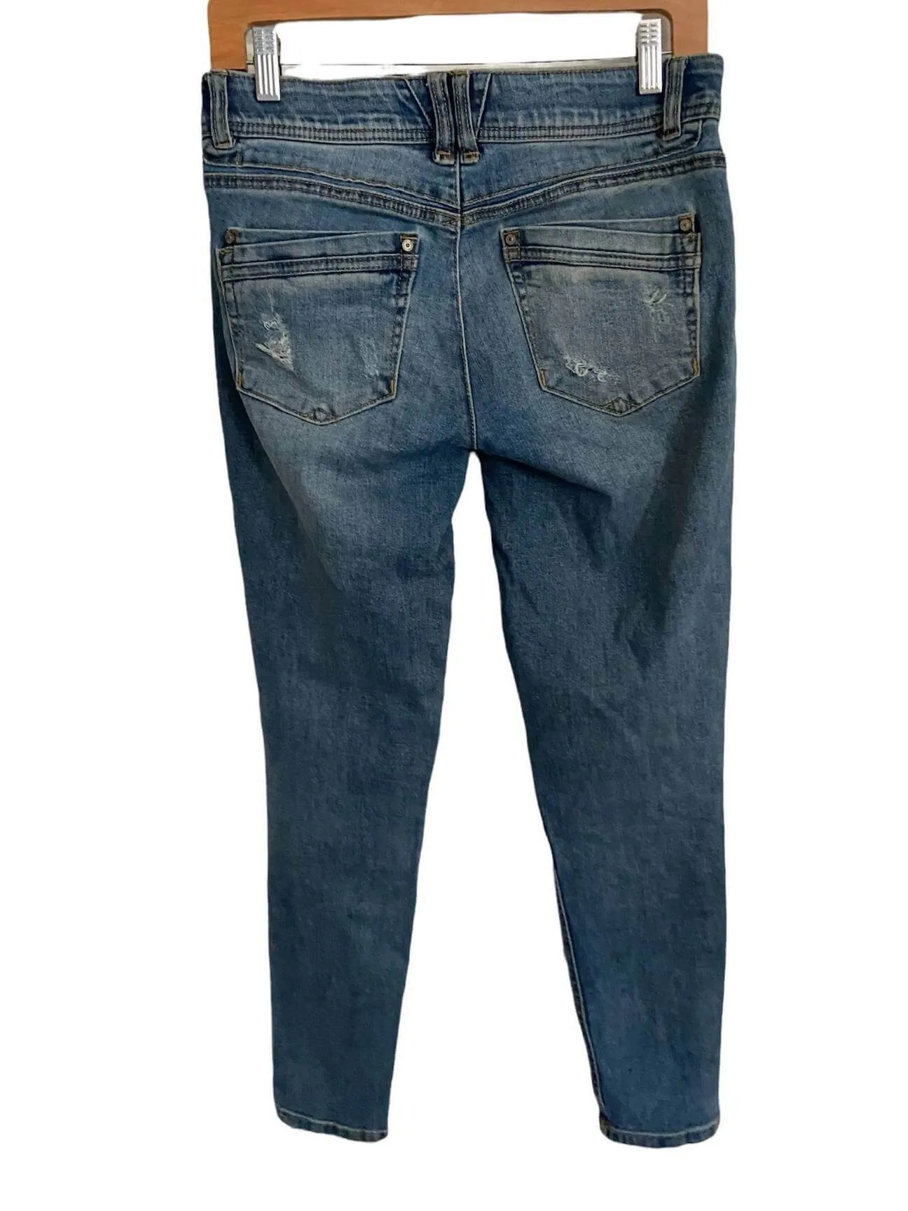 Warm Autumn Feather Embroidered Jeans
