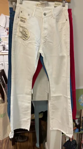 White Flare Stretch Jeans