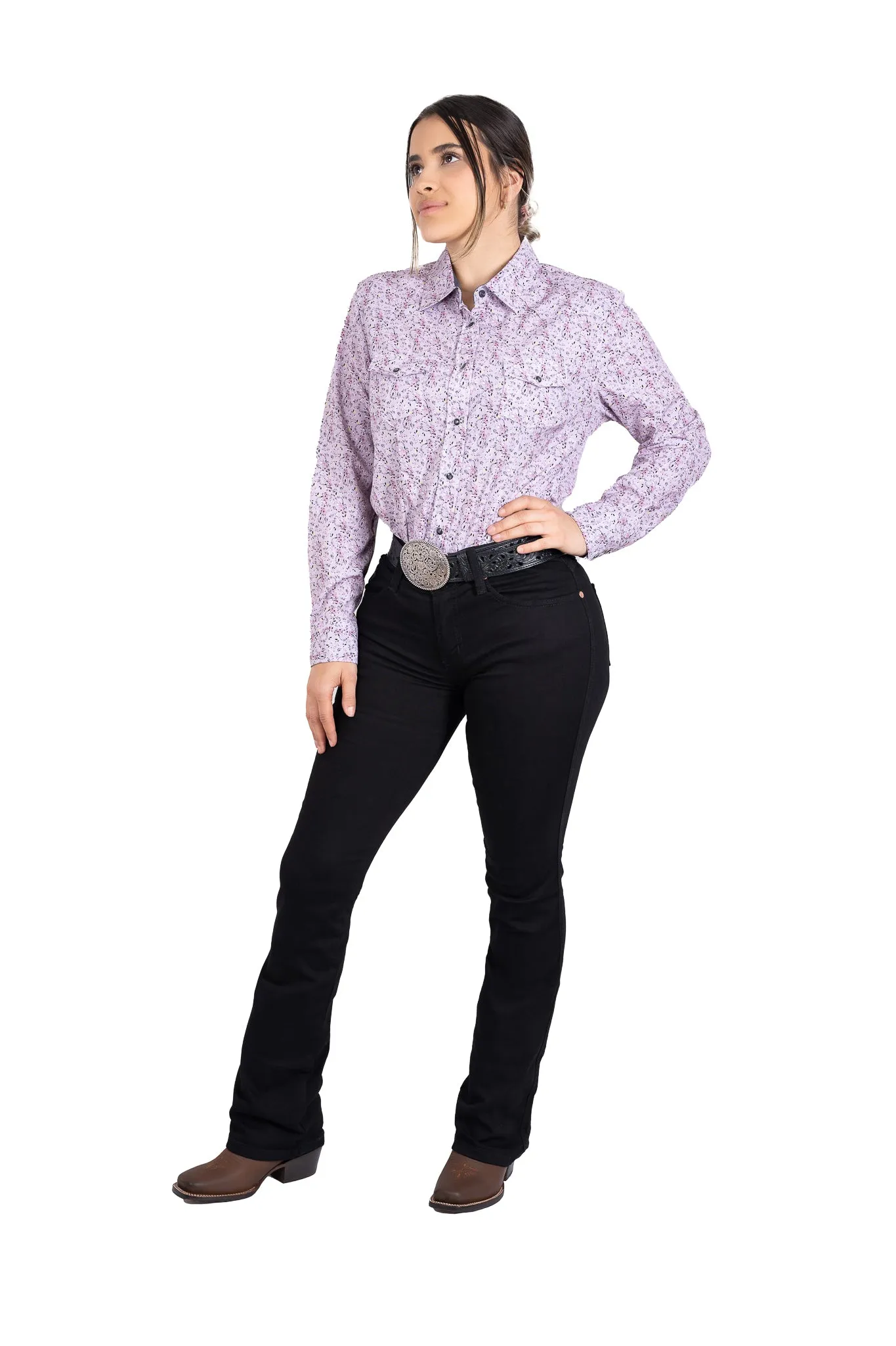 WOMEN PRO-RODEO DENIM JEANS BLACK