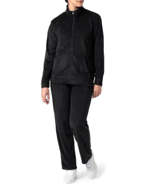 Women's Active Velour Zip-Up Track Jacket & Pants