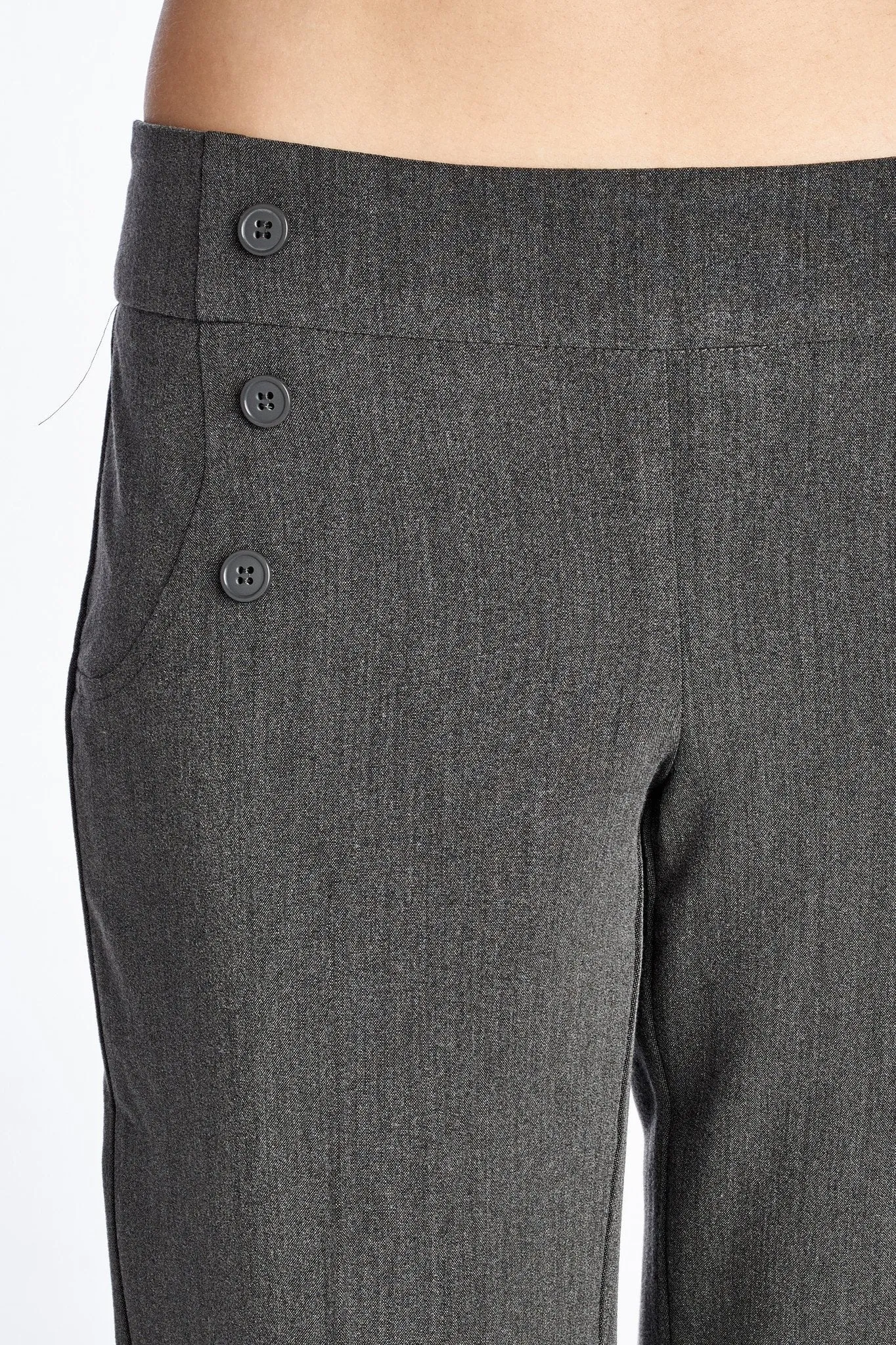 Women's Button Detail Stretch Pants
