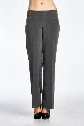 Women's Button Detail Stretch Pants