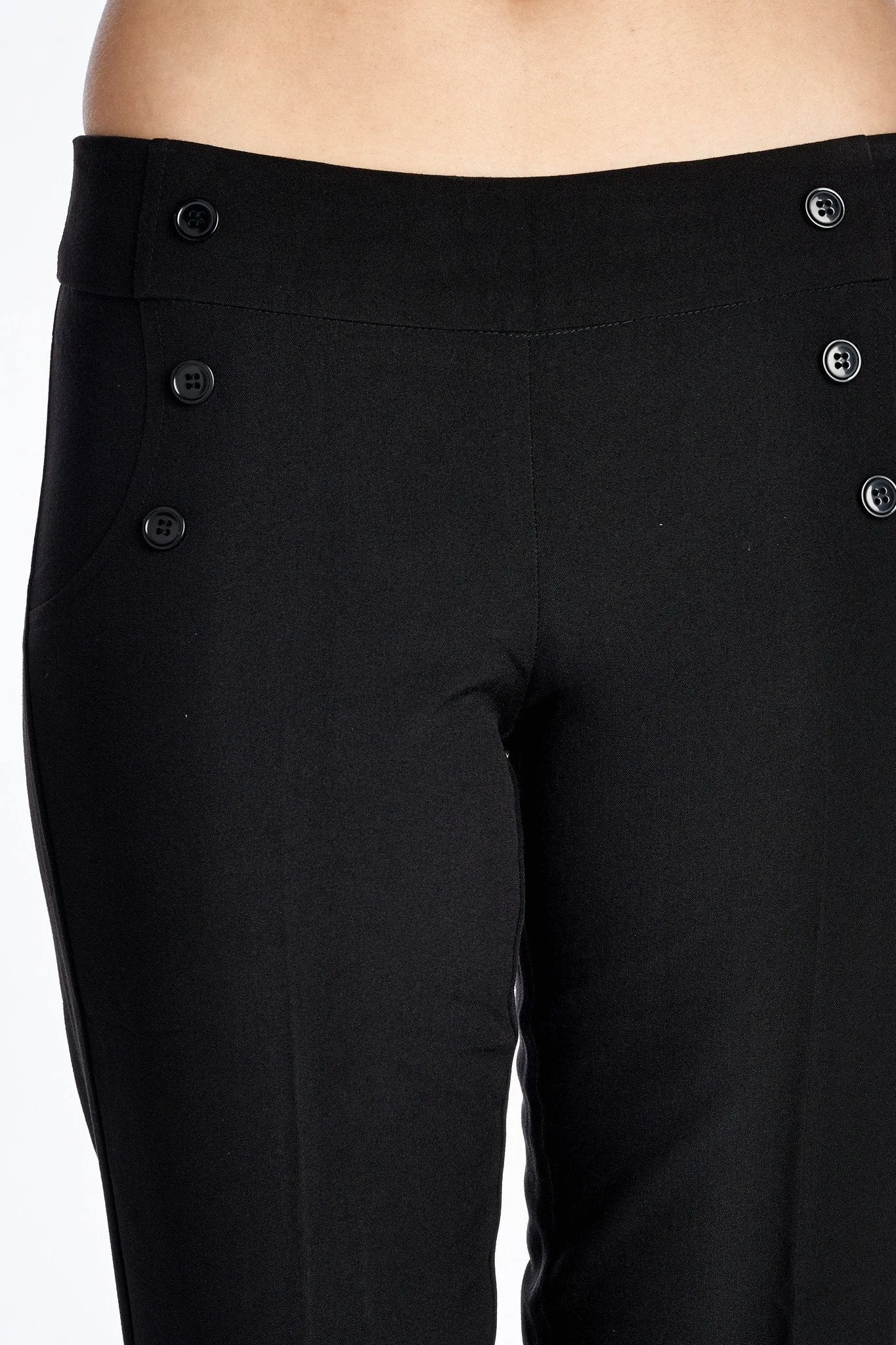 Women's Button Detail Stretch Pants