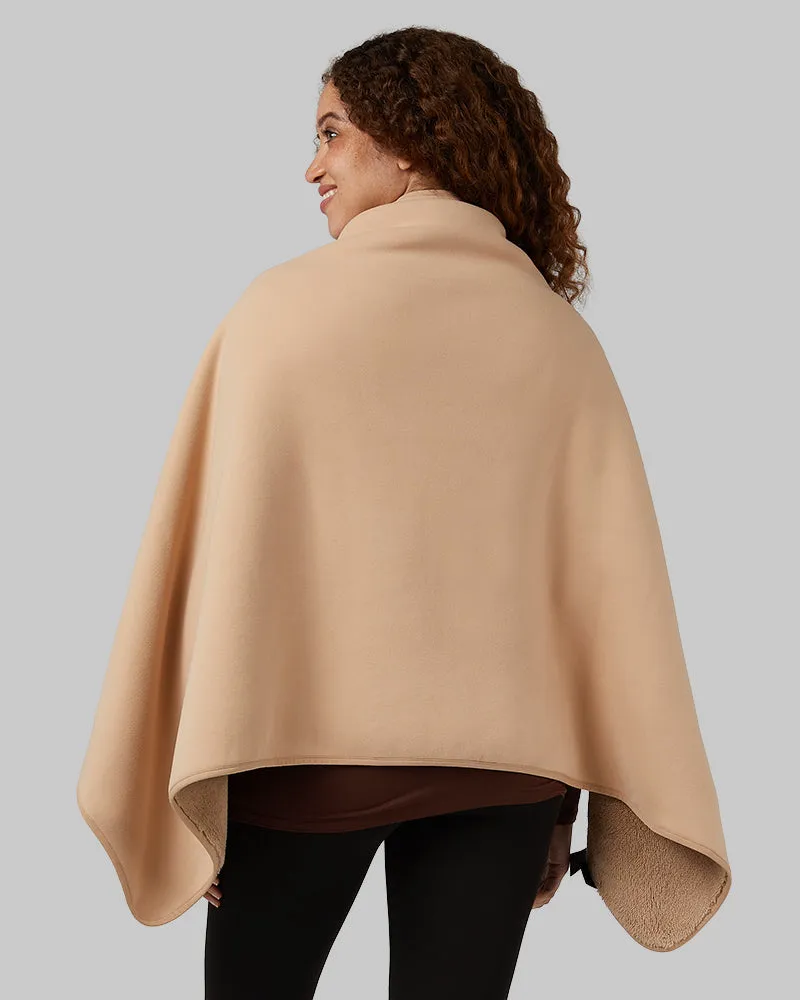 WOMEN'S FLEECE-LINED SHERPA WEARABLE BLANKET
