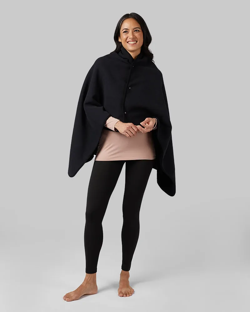 WOMEN'S FLEECE-LINED SHERPA WEARABLE BLANKET