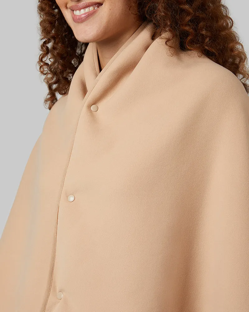WOMEN'S FLEECE-LINED SHERPA WEARABLE BLANKET