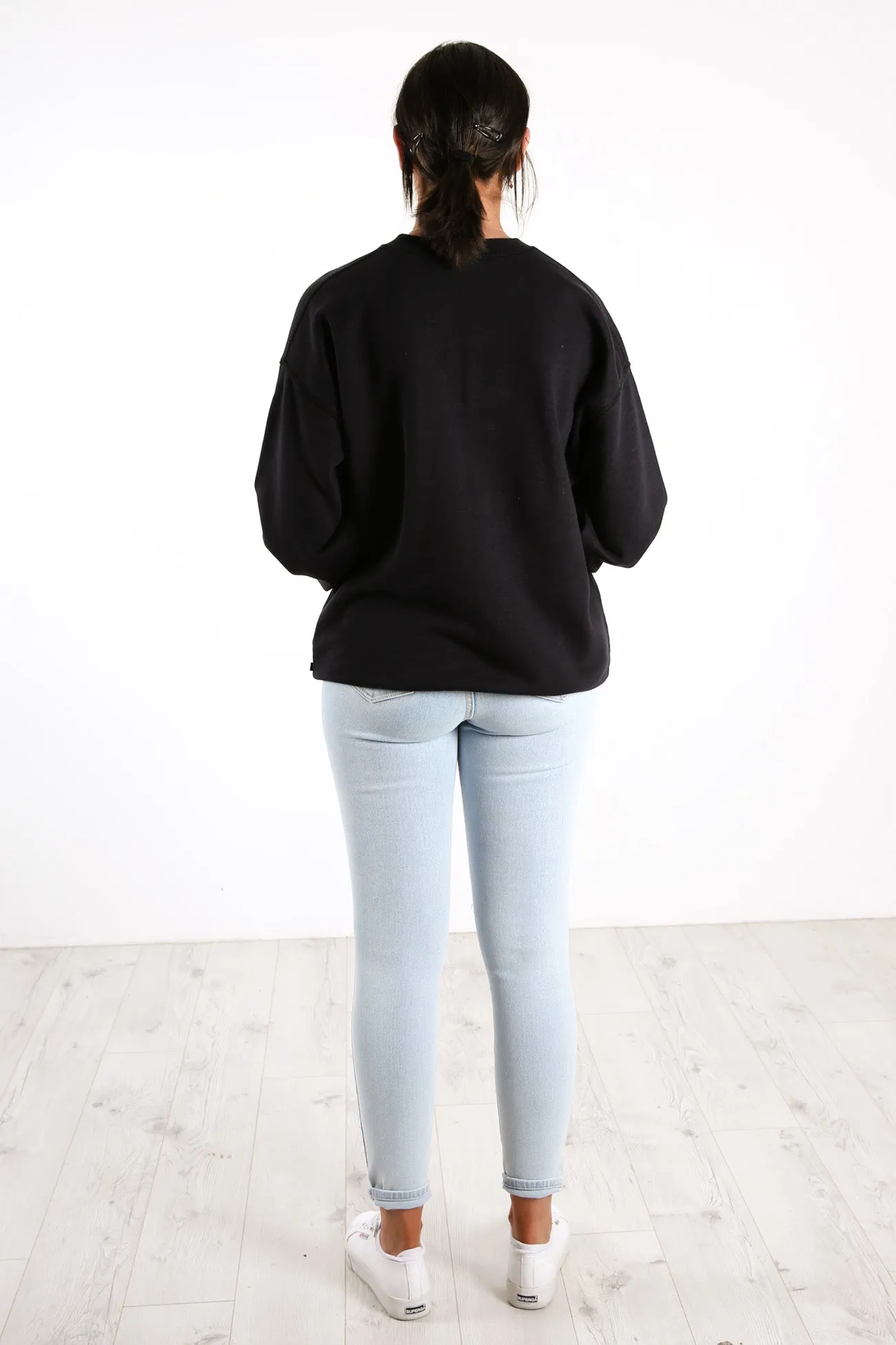 Worldwide Crew Neck Fleece Black